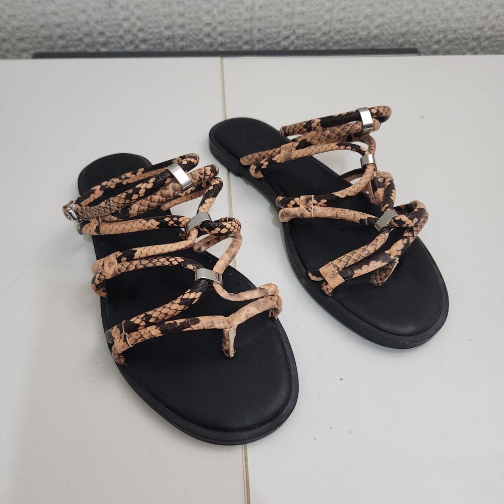 Rebecca Minkoff Sarle Strappy Sandal Rosewood Women's Size 8.5